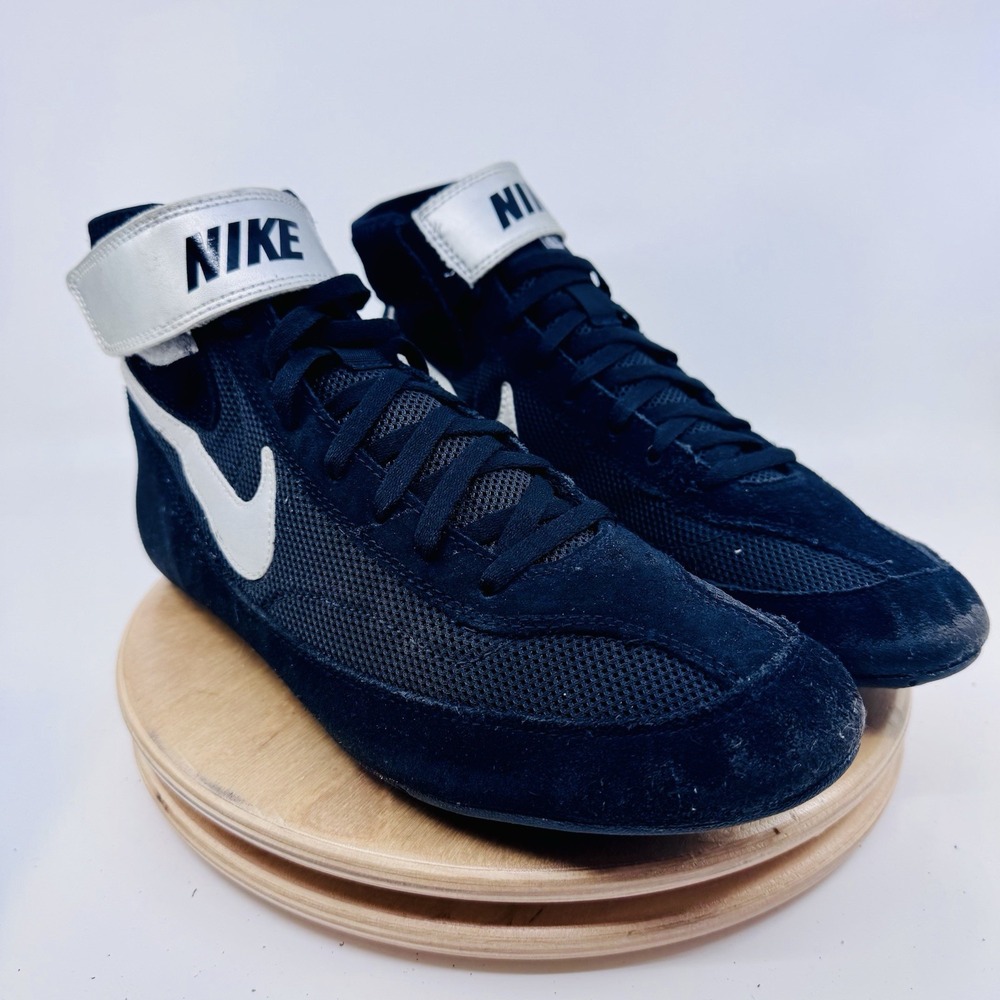Nike Speedsweep VII Wrestling Shoes Mens 9 Black Silver Lightweight Trainer Mat
